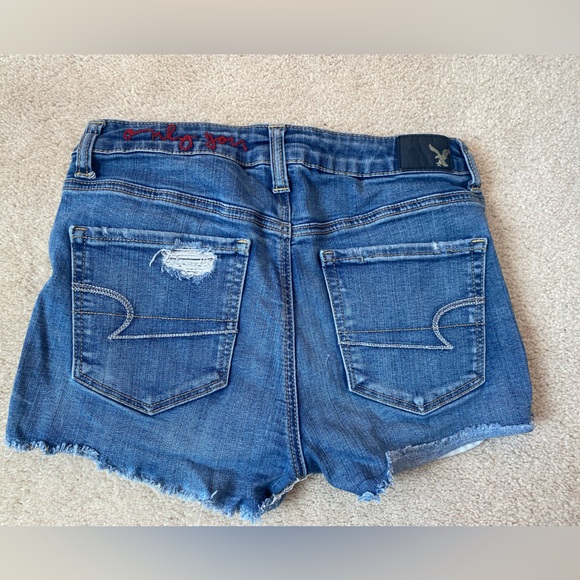 distressed western high rise shorts - Picture 3 of 5